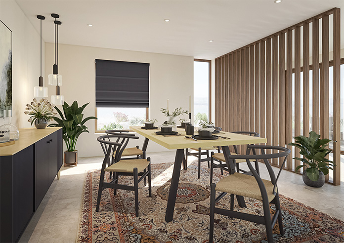 Carina, Blackberry - Twist&Fit Roman Blind - Image 7